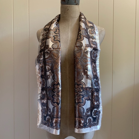 Oscar de la Renta Accessories - Vintage Oscar de la Renta l Metallic Scarf
